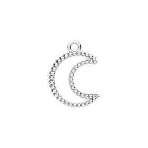 Zawieszka - księżyc, biała żywica*srebro AG 925*CON-1 ODL-01614 12,4x17 mm ver.3