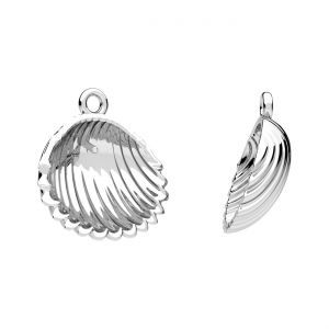 Zawieszka - muszelka oprawa do pereł 6mm*srebro AG 925*CON-1 ODL-01620 15,7x17 mm