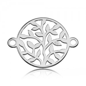 Openwork connector pendant - rosette*sterling silver AG 925*BL 45 - 0,4 mm