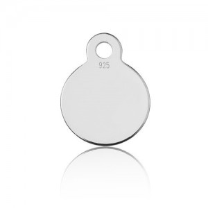 Pendant - small round plate for engraving*sterling silver AG 925*BL 6 - 0,8 mm
