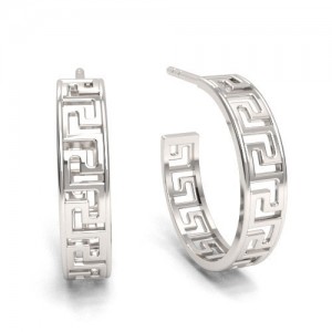 Stud earring - Greek pattern*sterling silver AG 925*EX 15