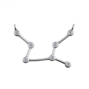 Connector pendant - zodiac sign with stone - Virgo*sterling silver AG 925*S-CHARM 361  