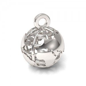 Pendant - globe*sterling silver AG 925*S-CHARM 661  