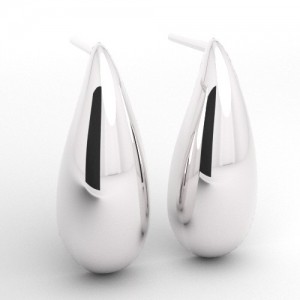 Stud earring - teardrop*sterling silver AG 925*SZ 182