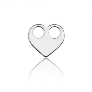 Mała Blaszka Celebrytka Serce, srebro 925 BL 452 - 0,4 mm
