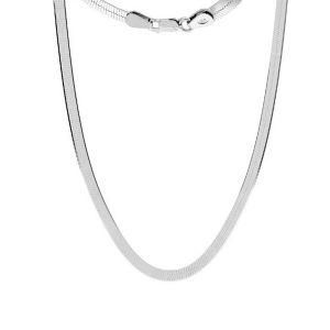Łańcuszek żmijka płaska, taśma z zamkiem*srebro AG 925*MAG 035 40 cm