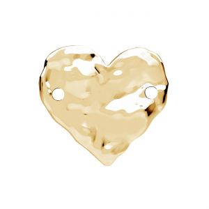Złota zawieszka łącznik serce z pofalowaną powierzchnią*złoto AU 333*LKZ8K-30120 - 03 16,8x18,9 mm