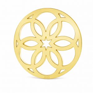 Złota zawieszka łącznik ażurowy - rozeta*AU 375*LKZ9K-50111 - 0,30 13x13 mm
