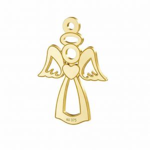 Złota zawieszka ażurowa - anioł*złoto AU 375*LKZ9K-30016 - 0,30 13x18,5 mm