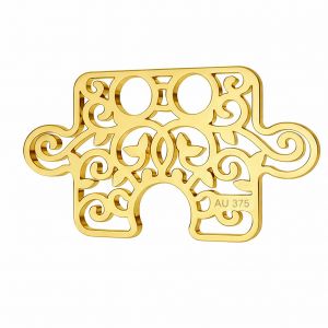 Złota zawieszka łącznik ażurowy - celebrytka - puzzel*złoto AU 375*LKZ9K-30003 - 0,30 11x19 mm