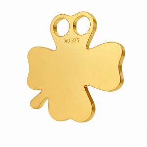 Złota zawieszka łącznik - celebrytka - koniczynka*złoto AU 375*LKZ9K-30002 - 0,30 12x12 mm