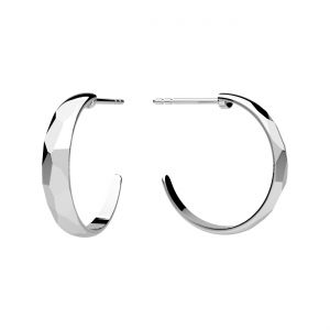 Kolczyk sztyft - fasetowany*srebro AG 925*KLS ODL-01656 3,5x17,3 mm