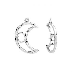 Zawieszka - księżyc, oprawa do kamieni naturalnych, stożek 6 mm*srebro AG 925*CON-1 OWS-01314 13,5x16 mm