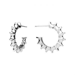 Kolczyk sztyft - muszla*srebro AG 925*KLS OWS-01388 3x20,1 mm